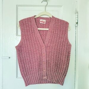 Wrangler Pink button down sweater vest